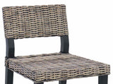 Dining Chair 2 pcs Kubu Rattan Black Wash 46 x 55 x 84 cm 42012425
