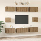 TV Cabinet Set 8 pcs Artisan Oak Engineered Wood 3393167
