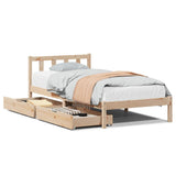 Bed Frame without Mattress 100x200 cm Solid Wood Pine 3301471