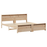 Bed Frame with Headboard Brown 180 x 200 cm Engineered Wood 3394216
