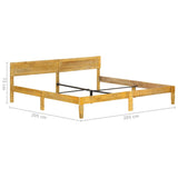 Bed Frame without Mattress Solid Mango Wood 200 cm 288434