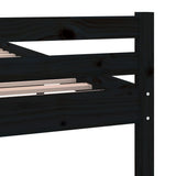 Bed Frame without Mattress Black Solid Wood 90x200 cm 814808