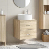 Wall-Mounted Sink Vanity Sonoma Oak 49.5 x 44.5 x 65.5 cm 890320