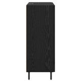 Sideboard Black Oak 69.5 x 34 x 90 cm Engineered Wood and Iron 881638