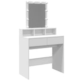 Dressing Table with LED White 80x41x144.5 cm 848178