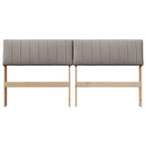 Upholstered Headboard Taupe 160 cm Solid Pine Wood 879222