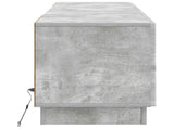 LED TV Cabinet Concrete Grey Engineered Wood 897348