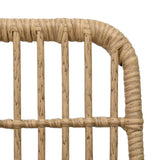 Garden Chair Set of 2 Oak and Black PE Rattan Standard Tough 48582