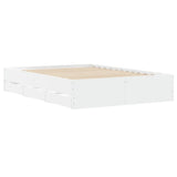 Bed Frame with Drawers without Mattress White 120x190 cm Small Double 3207315