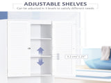 MDF Freestanding 6-Tier Bathroom Storage Cabinet White UK T3398P343464