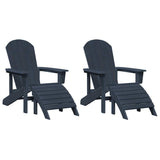 Garden Chair 2 pcs Navy Polyethylene 3335843