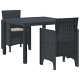 Garden Dining Set 3 pcs Anthracite Polypropylene 3378673