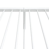 Metal Bed Frame without Mattress with Footboard White 100x190cm 350943