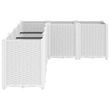 Garden Planter White 160x120x53 cm PP 367864