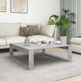 Coffee Table Concrete Grey 100x100x35 cm Engineered Wood 808634