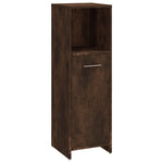 ZNTS 4 Piece Bathroom Furniture Set Smoked Oak Engineered Wood 3154409