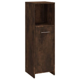 ZNTS 4 Piece Bathroom Furniture Set Smoked Oak Engineered Wood 3154409