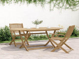 Folding Garden Table 160x85x75 cm Solid Wood Acacia 365746