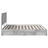 Storage Bed Concrete Grey 180 x 200 cm Engineered Wood 3411183