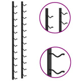 Wall Mounted Wine Racks for 12 Bottles 2 pcs Black Iron 282467