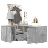 Corner Cabinet Concrete Grey 160x40x45 cm Engineered Wood 3307822