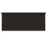 Outdoor Roller Blind 350x140 cm Brown HDPE 312976