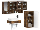 Bathroom Cabinet Set 3 pcs Smoked Oak 100 x 14.5 x 70 cm 3407395