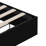 Ottoman Bed Frame Black Queen Size Fabric 3403070