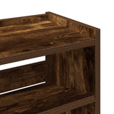 Shoe Rack Smoked Oak 60x25x81 cm Engineered Wood 859882