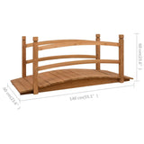 Garden Bridge 140x60x60 cm Solid Firwood 313890