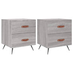 ZNTS Bedside Cabinets 2 pcs Grey Sonoma 40x35x47.5 cm Engineered Wood 827257