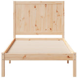 Extra Long Bed Frame without Mattress 100x220 cm Solid Wood 3309255