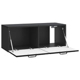 Wall-Mounted TV Cabinet Black 78.5 x 31 x 30 cm Engineered Wood 898716