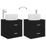 Bathroom Furniture Set 2 pcs Black Oak Engineered Wood 3404001