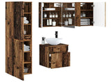 Bathroom Cabinet Set 5 pcs Old Wood 43 x 11.5 x 60.5 cm 3407357