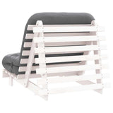 Futon Sofa Bed with Mattress White 90x206x11 cm Solid Wood Pine 846762
