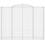 Arched Gabion Baskets 3 pcs 300x50x220/240 cm Galvanised Iron 3146810