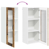 Wall Glass Cabinet LUCCA Old Wood 40 x 31 x 100 cm 885103
