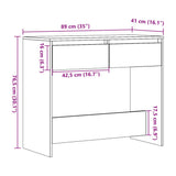 Console Table Old Wood 89x41x76.5 cm Engineered Wood 856774