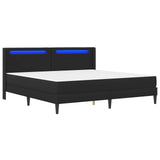 Bed Frame with LED Strip Lights Black 180 x 200 cm Faux Leather 3415281
