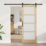 Sliding Door Manual ORKDAL Brown 83 x 211 cm Wood and metal 3332475