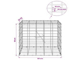 Gabion with 3.5 mm Wire and 5x10 cm Mesh 50x20x50 cm 3462595