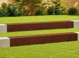 Garden Cover Profile 2 pcs 100 x 20 x 15 cm Weathering Steel 8012988