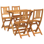 Garden Bistro Set Folding 5 pcs Brown Solid acacia wood 3324837