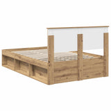 Bed Frame Artisian Oak 120 x 190 cm Solid Pine Wood 3410635