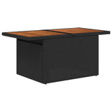 Garden Sofa Set with Storage 9 pcs Black Poly rattan 3358831