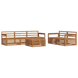 Outdoor Sofa Set 6 pcs Natural Solid Acacia Wood 3373004