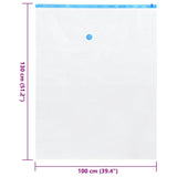 Storage Bags 20 pcs Transparent and Blue 130 x 100 cm 42001450