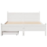 Bed Frame without Mattress White 160x200 cm Solid Wood Pine 3309765