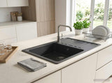 Kitchen Sink with Drainer Granite 57.5 x 46 x 28 cm Graphite 42053747